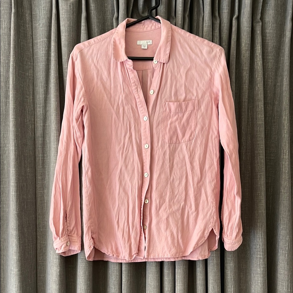 Woman’s Pink Button-Up Shirt